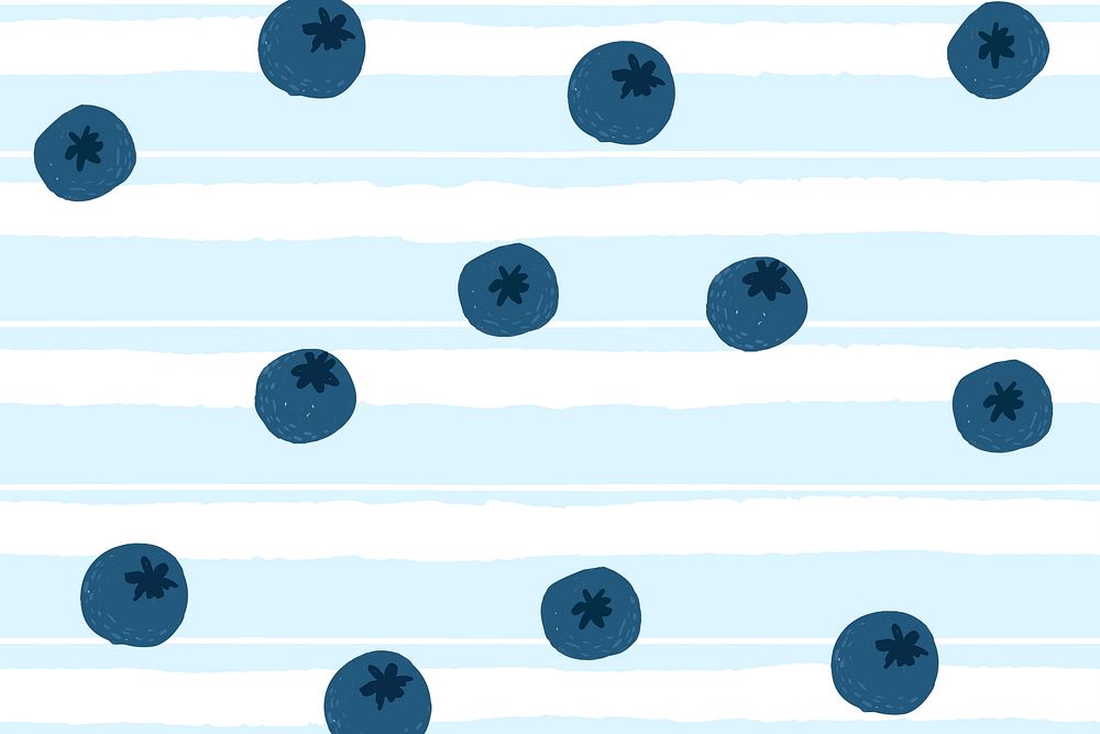 Blueberry background desktop wallpaper, cute vector