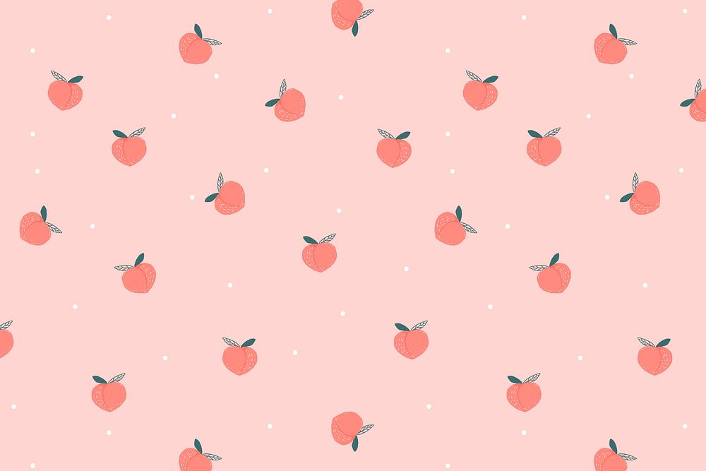 Peach background vector, cute desktop wallpaper
