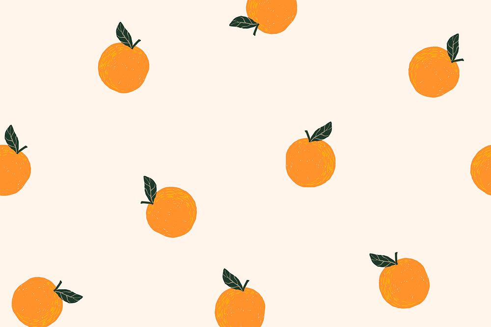 Orange background, cute desktop wallpaper