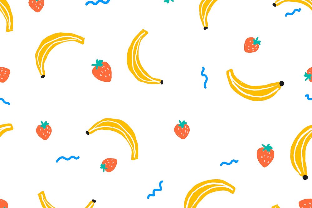 Fruits background vector, cute desktop wallpaper