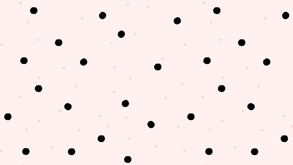 Polka dot desktop wallpaper, HD background vector, cute doodle