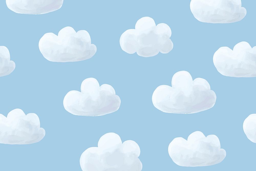 Cloud background psd, cute desktop wallpaper