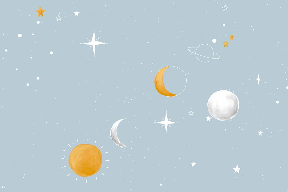 Space background vector, galaxy desktop wallpaper 