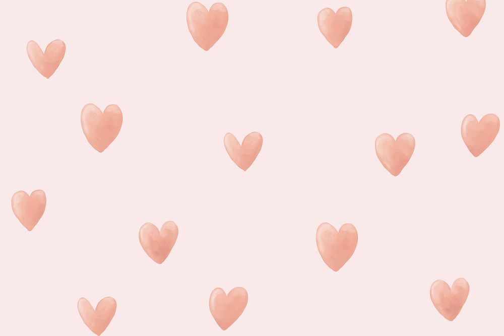 Heart background desktop wallpaper, cute vector