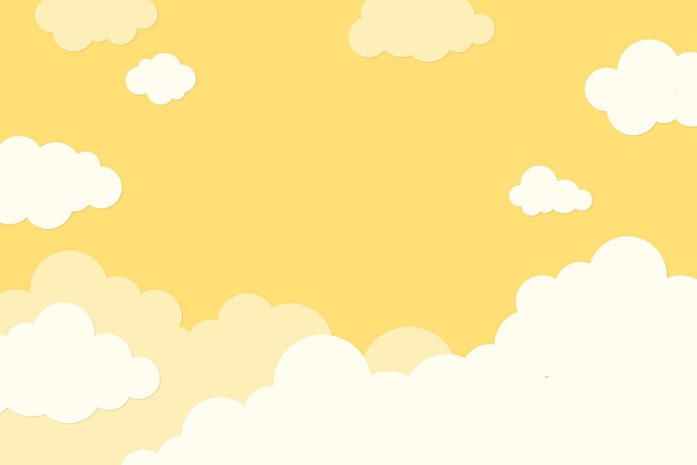 Cloud background, pastel paper cut style vector