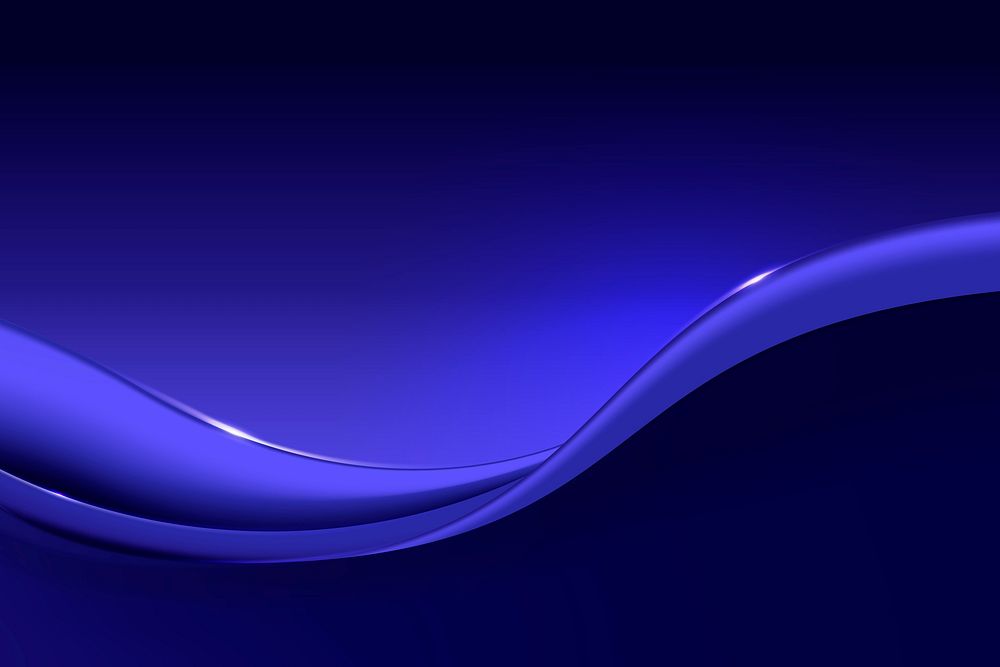 Blue desktop background, abstract wave design vector