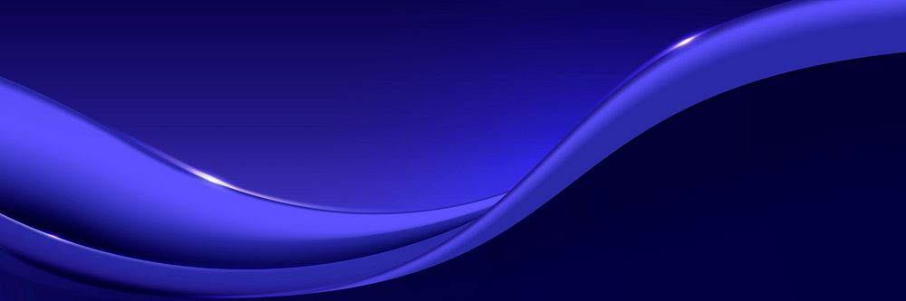 Abstract banner background, blue wave design