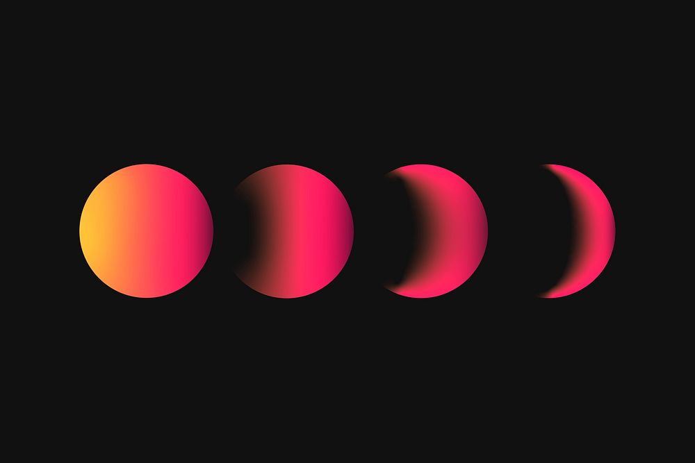 Moon background, space aesthetic pink gradient design psd