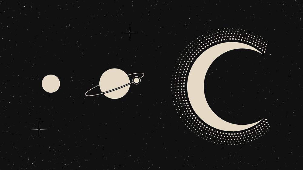 Solar system HD wallpaper, beige space background vector