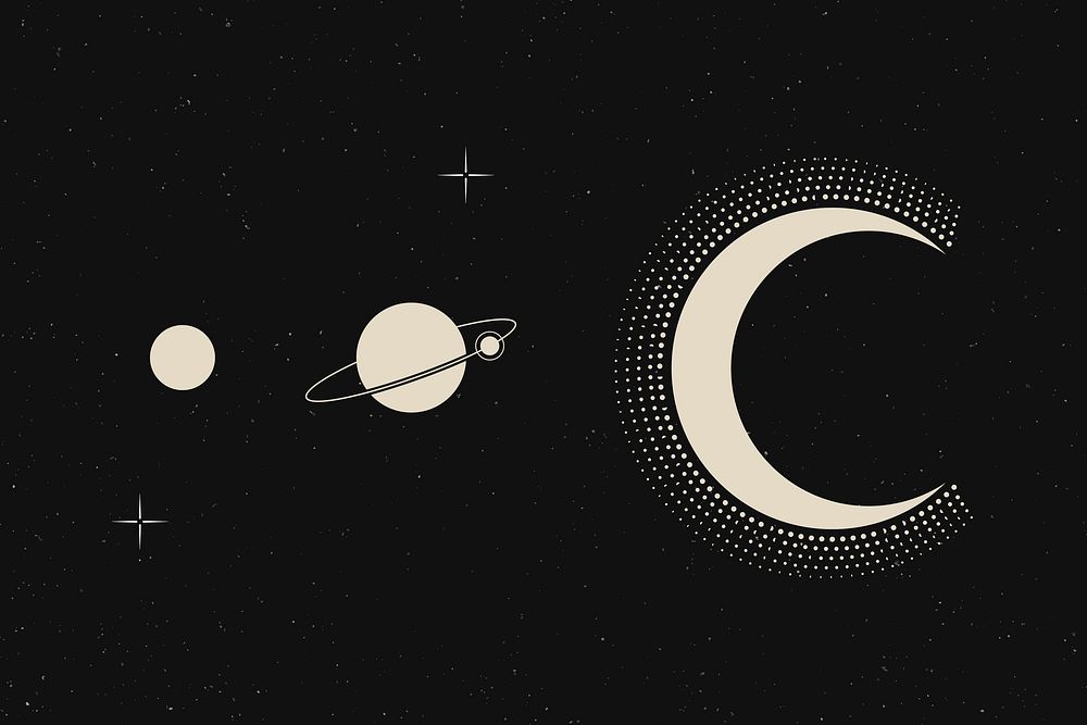 Solar system background, beige galaxy background psd flat design