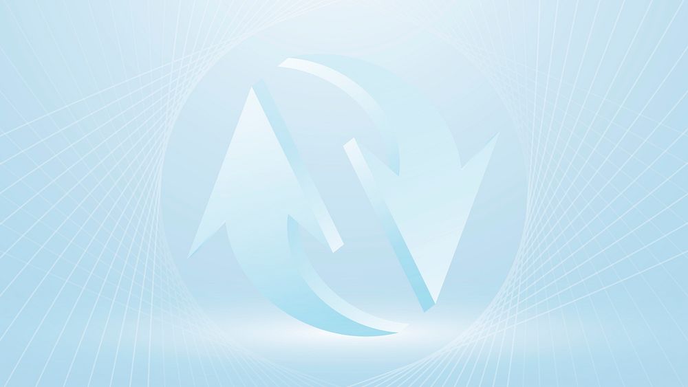 Arrow business desktop wallpaper, gradient blue background