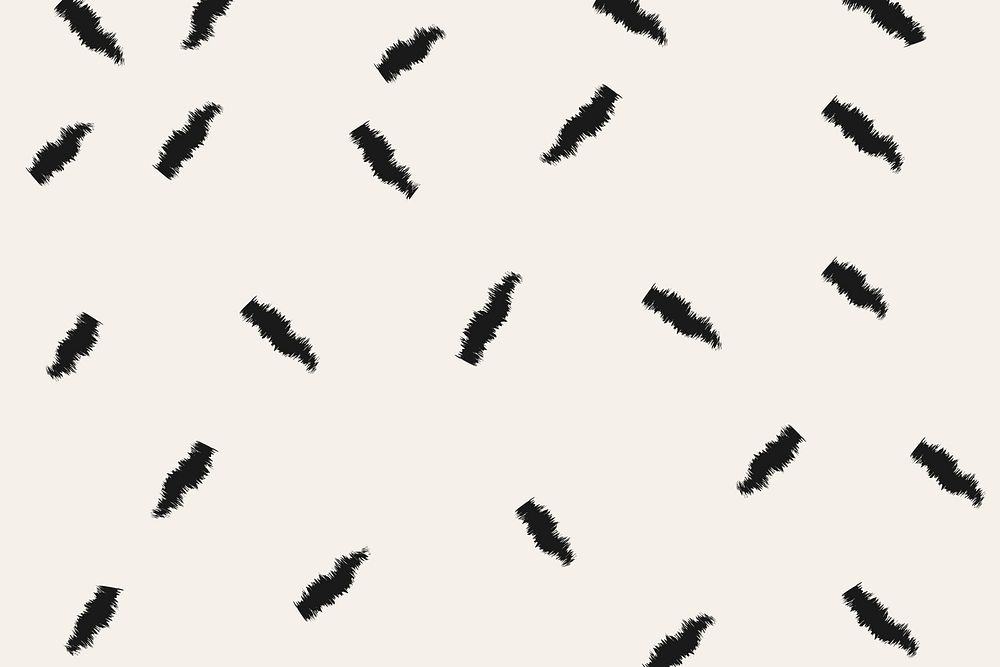 Brush pattern background, black doodle, simple design
