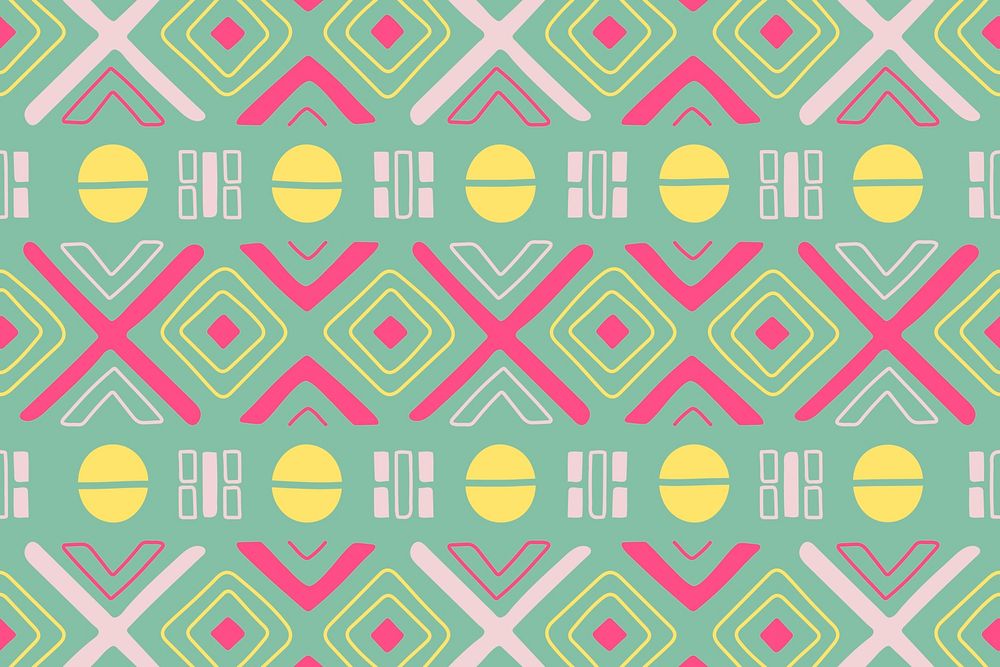 Pattern background, ethnic aztec design, colorful geometric style