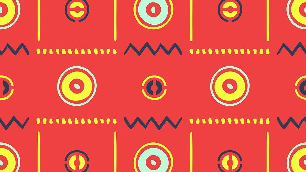 Pattern desktop wallpaper, aesthetic ethnic aztec design, colorful geometric style
