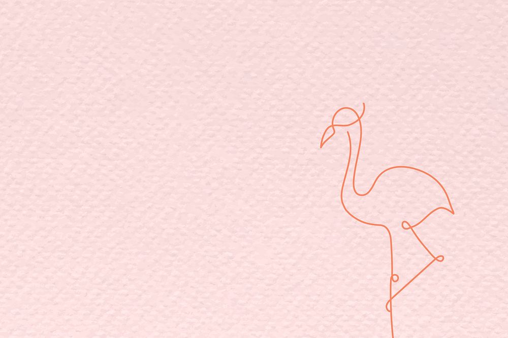 Pink flamingo textured background psd