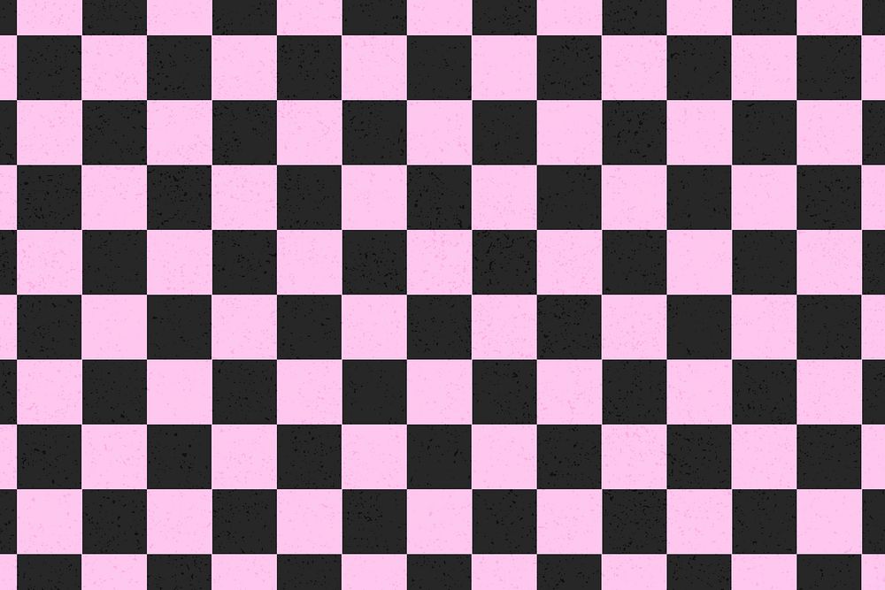 Pink checkered background pattern vector
