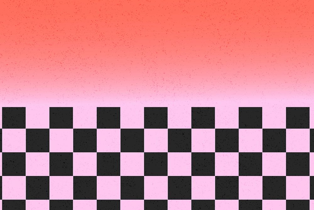 Pink gradient background, checker patterned psd