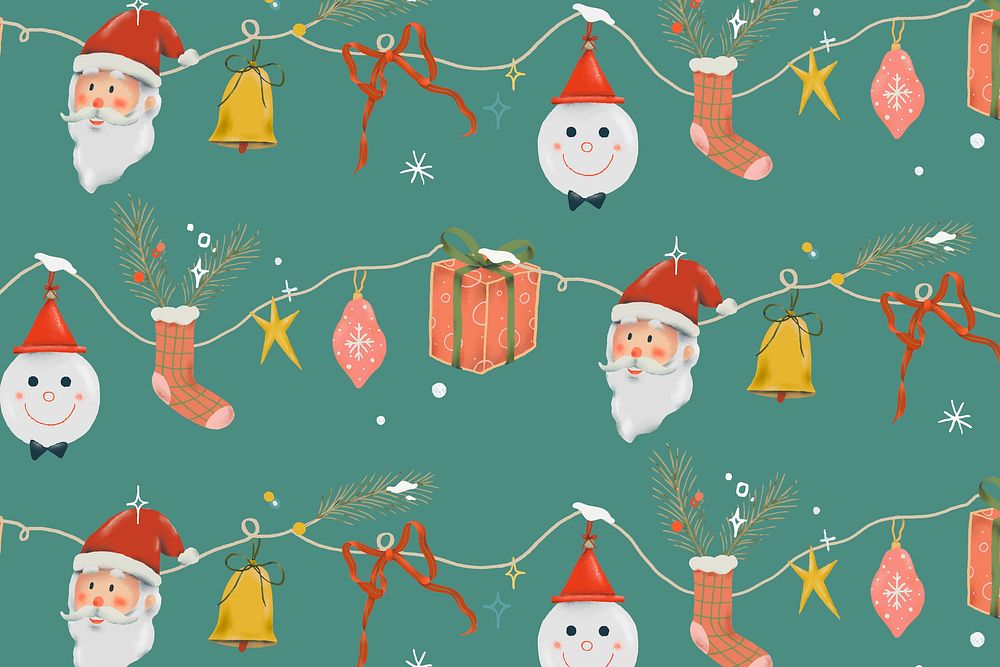 Holiday pattern, Christmas seamless background vector