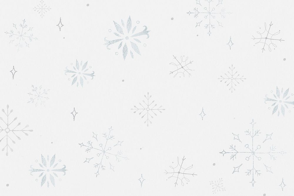 Snowflake white background, Christmas season illustration psd