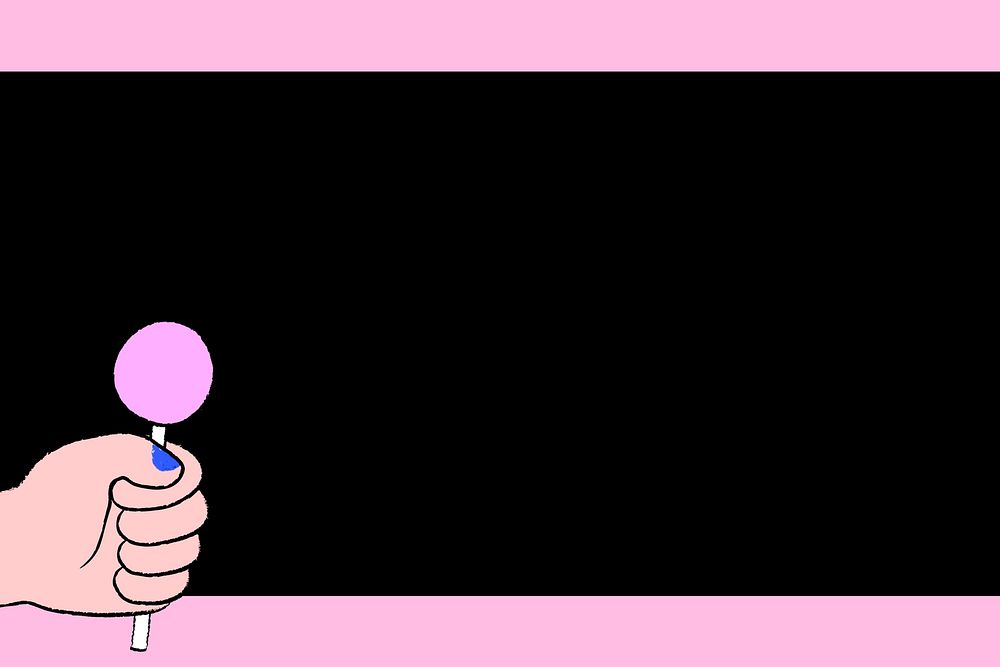 Lollipop border background, pink and black border psd