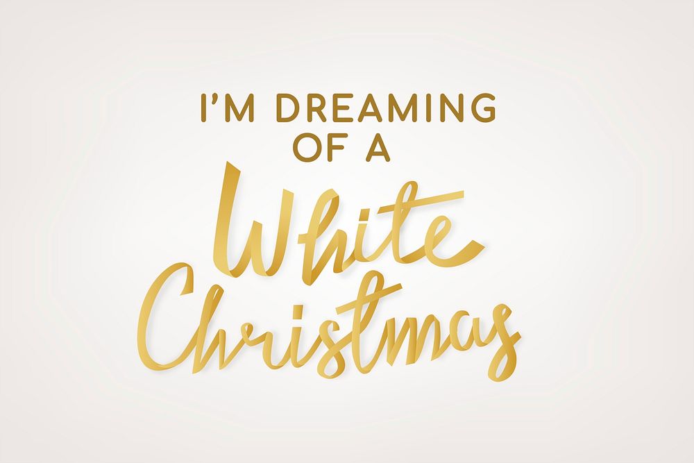 Christmas quote background psd, gold holiday typography