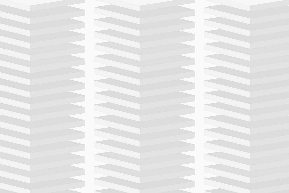 Geometric pattern background, white minimal 3D design psd