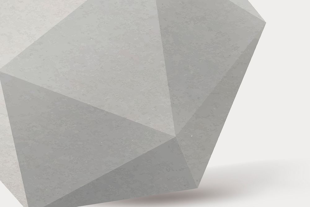 Gray prism background, 3D geometric shape vector