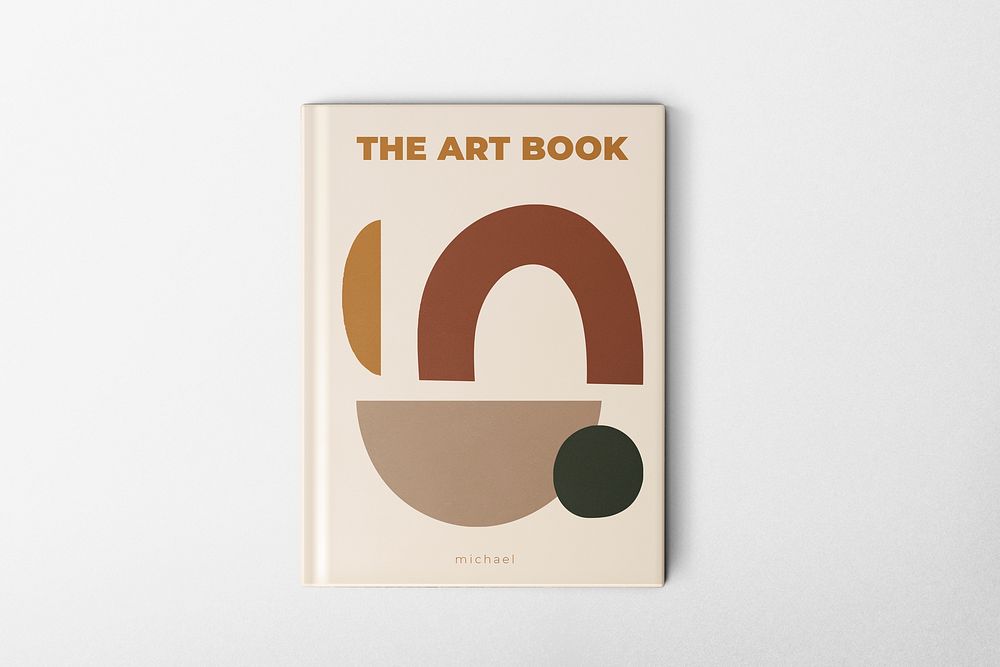 Book cover mockup, art publishing business psd
