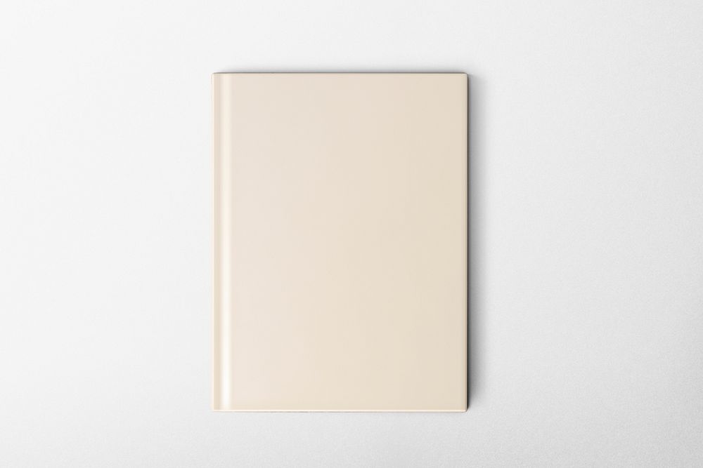 Beige book cover, publishing business with design space