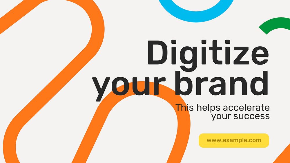 Digitize your brand presentation template, digital marketing psd