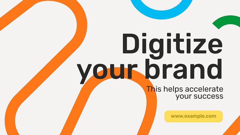Digitize your brand presentation template, digital marketing vector