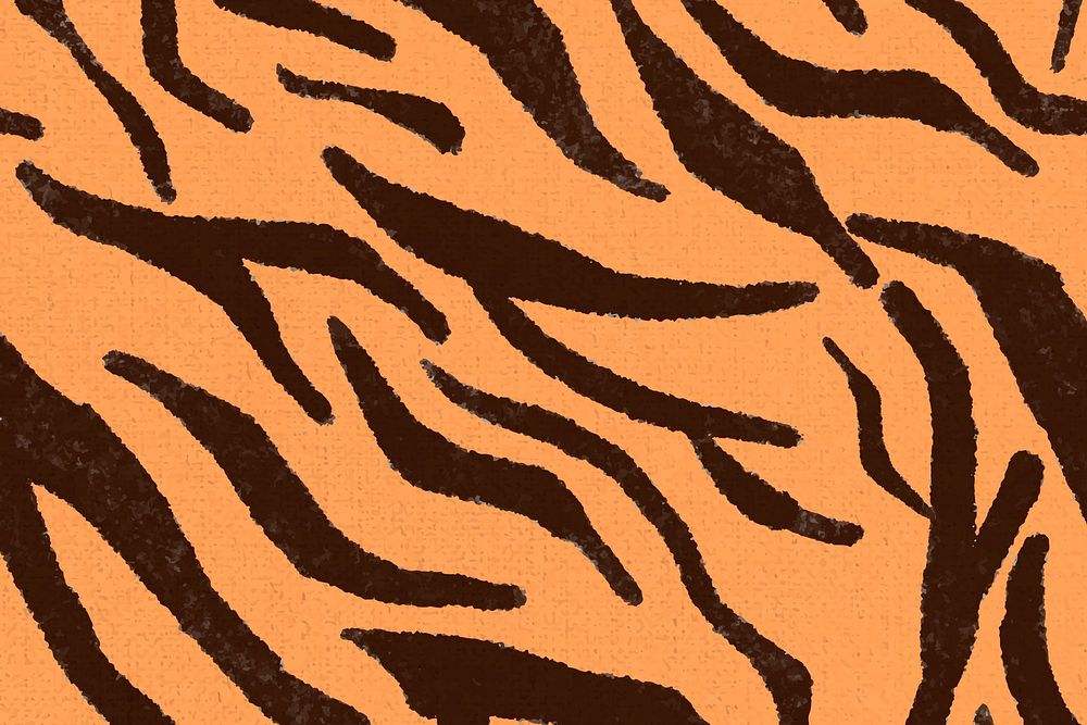 Tiger pattern orange background seamless, | Premium PSD - rawpixel