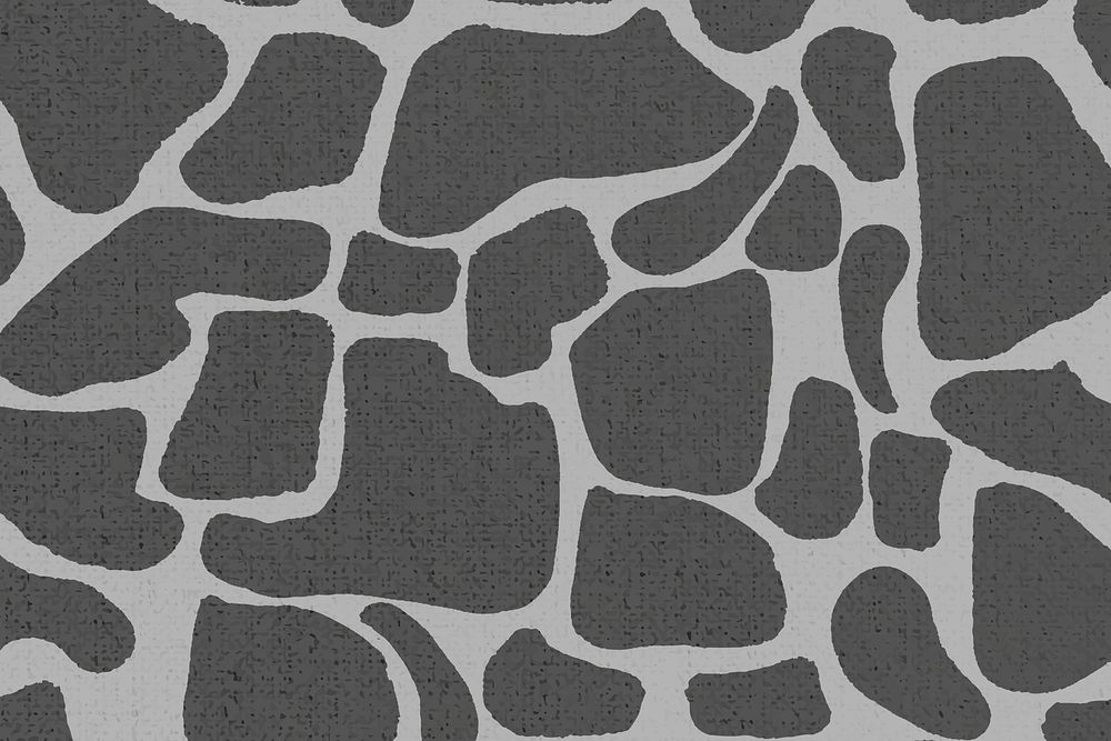 Black giraffe pattern background seamless, social media banner