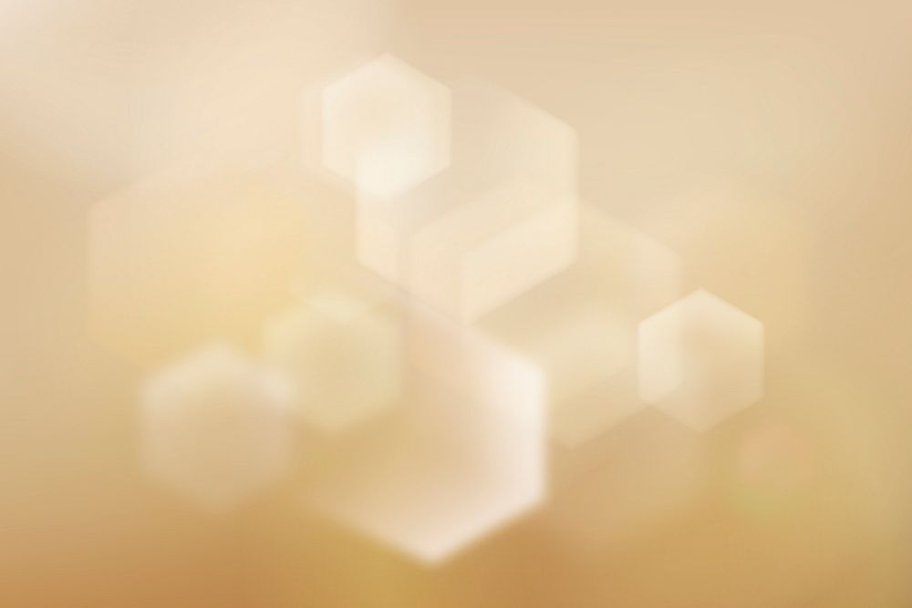 Gold geometric hexagon background bokeh light 