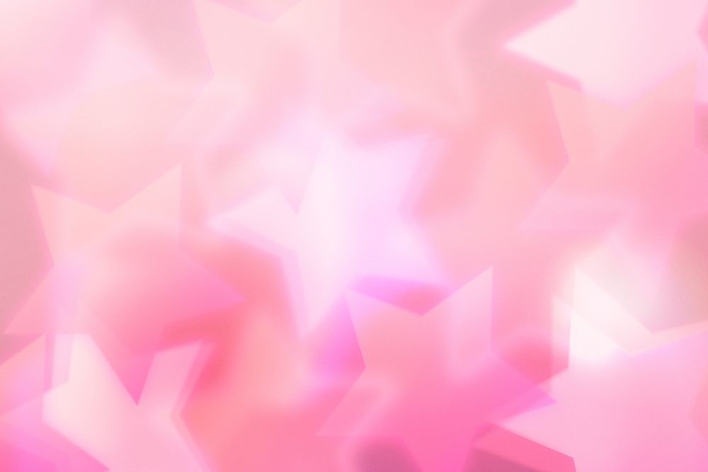 Pink star bokeh background, abstract pattern design psd