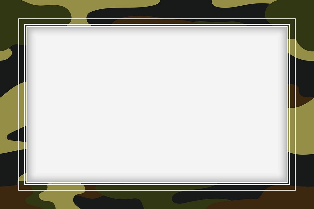 Military camouflage pattern frame background