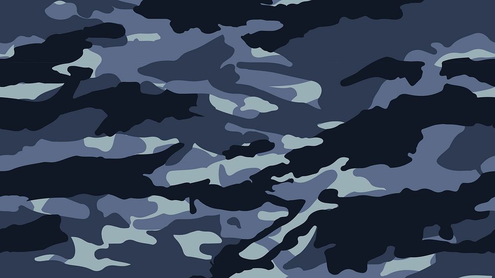 Blue camouflage pattern computer wallpaper | Free Photo - rawpixel