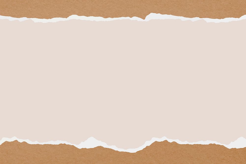 Pastel nude background, paper craft border vector