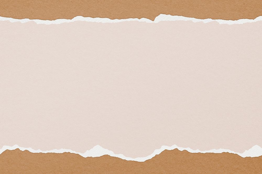 Pastel nude background, paper craft border psd