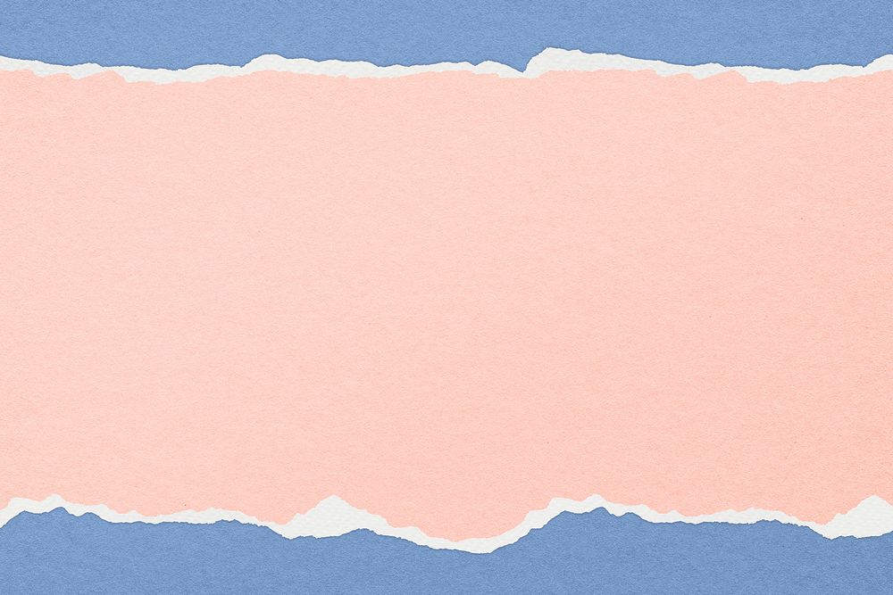 Pink torn paper background, aesthetic border psd