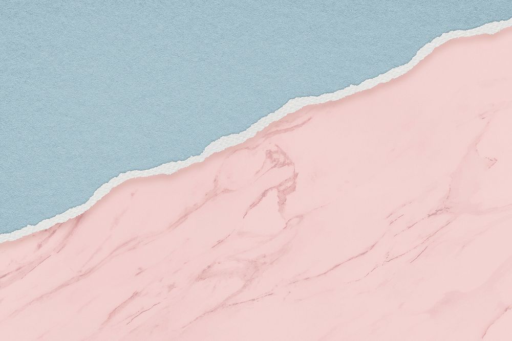 Aesthetic pastel marble background, ripped paper border