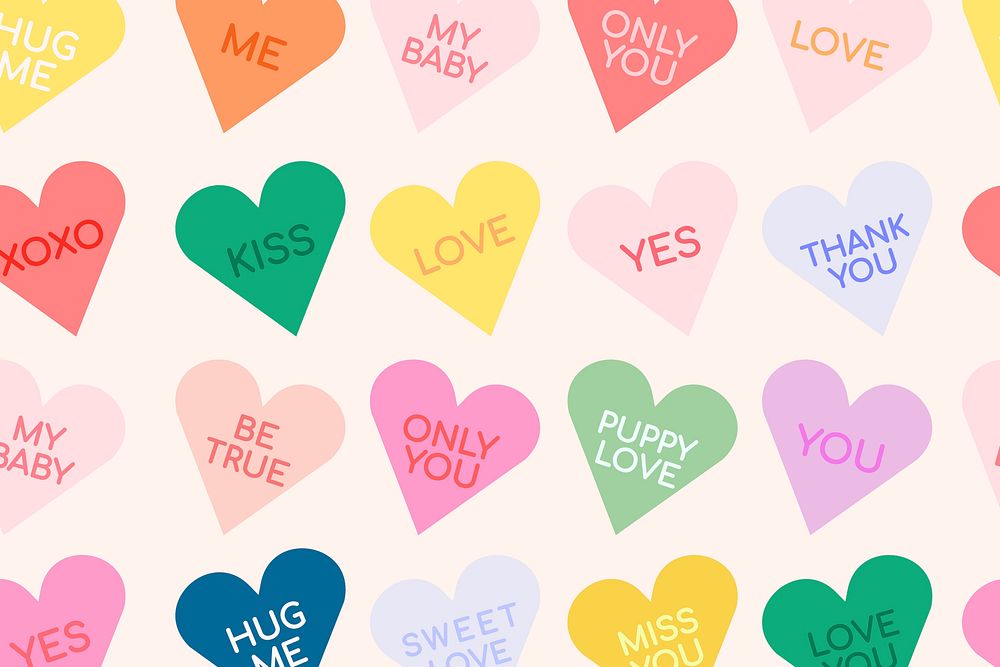 Colorful hearts background valentine&rsquo;s vector
