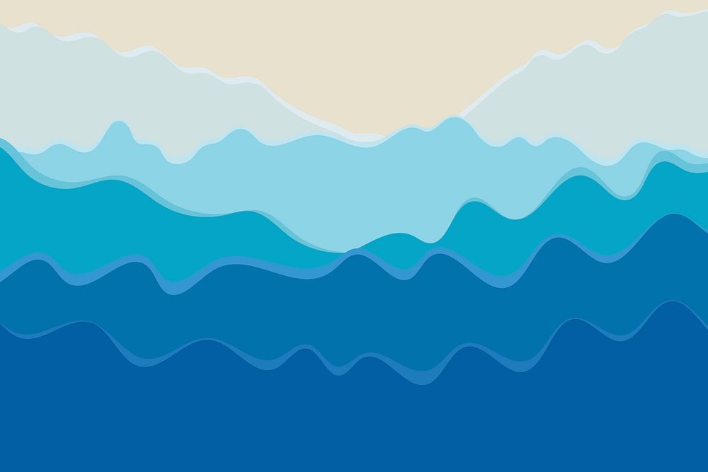 Sea wave layers background design psd