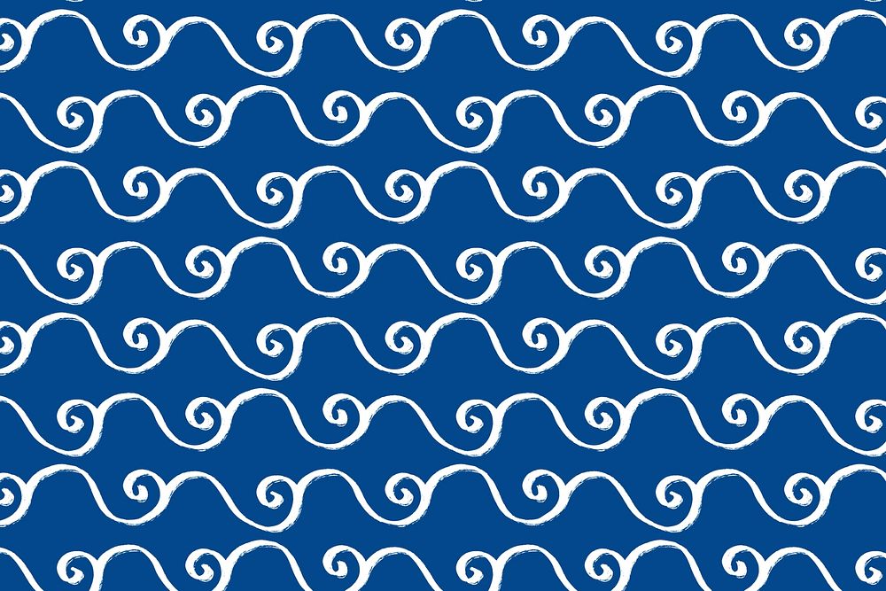 Cute wave pattern background brush design psd