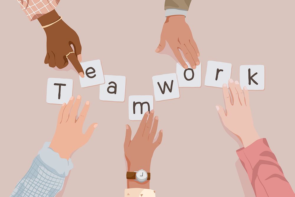 Diverse teamwork background, business aesthetic illustration psd