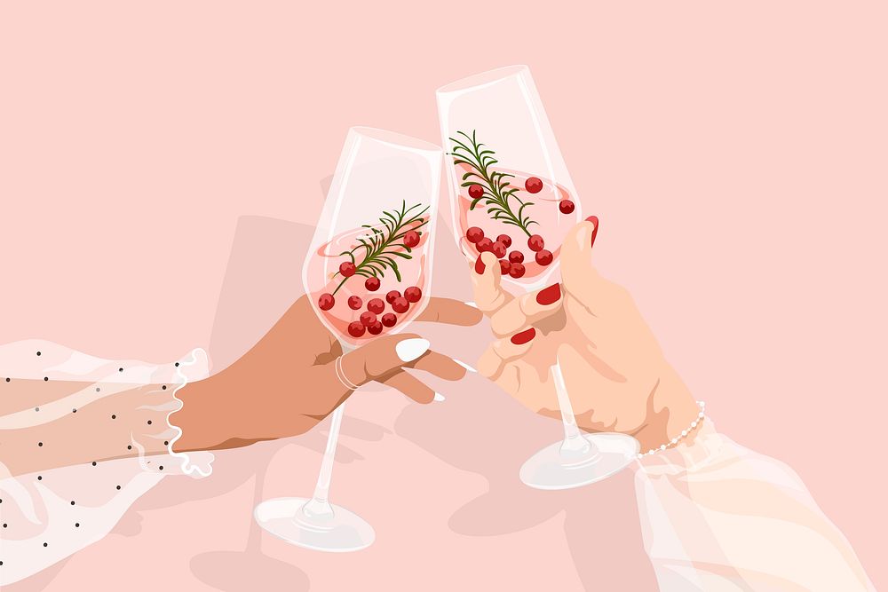 Pink background, party celebration illustration design psd