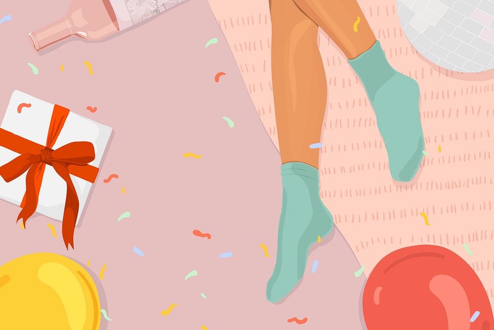 Pink background, party illustration design vector