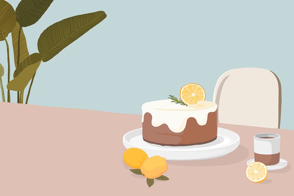 Cake background, food illustration design