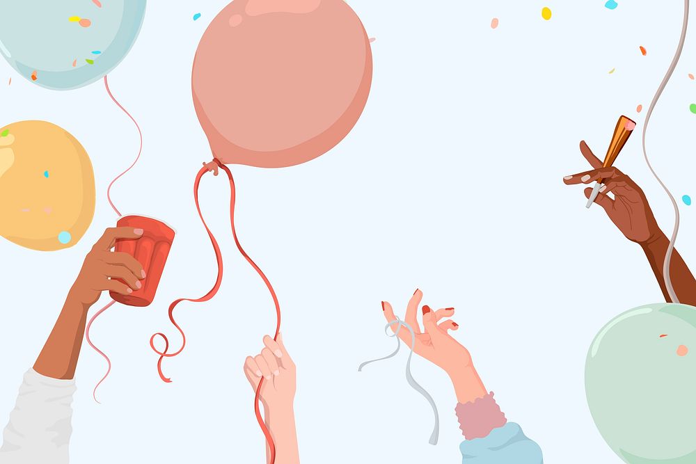 Birthday party background, celebration illustration design vector