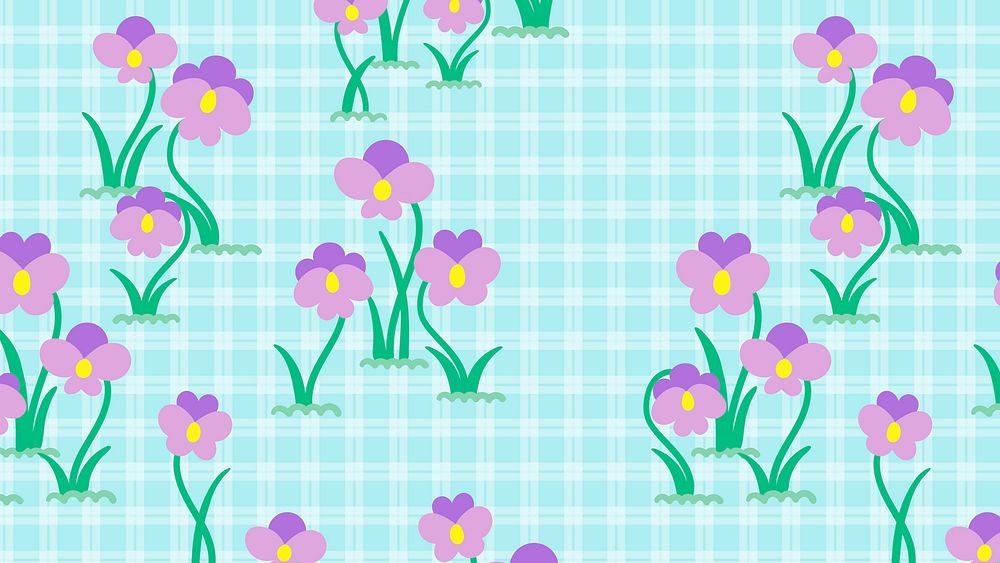 Aesthetic pastel computer wallpaper, floral aesthetic background